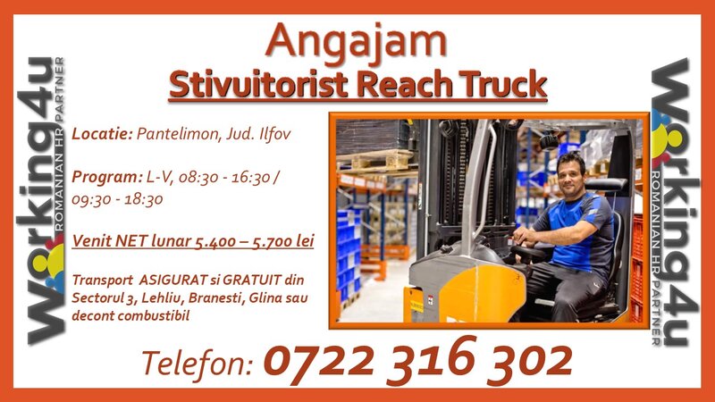 Stivuitorist Reach Truck.
